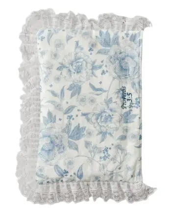 Bible Sleeve – Blue Floral with Lace & Bow