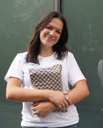 Bible Sleeve – Brown Gingham with Lace & Bow